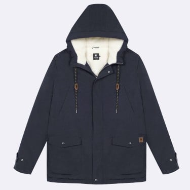 Navy parka in recycled polyester