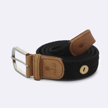Black belt in recycled polyester