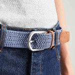 Dark blue belt in recycled polyester