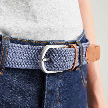 Dark blue belt in recycled polyester