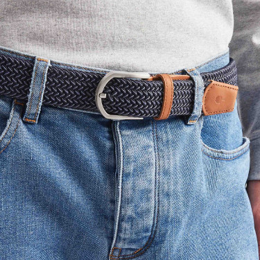 Navy & dark blue belt in recycled polyester