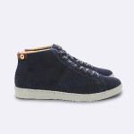 Navy sneakers in leather