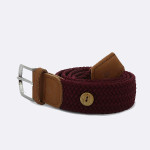 Burgundy belt in recycled polyester