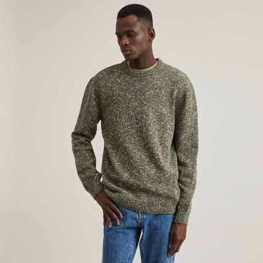 Kaki sweater in recycled cotton