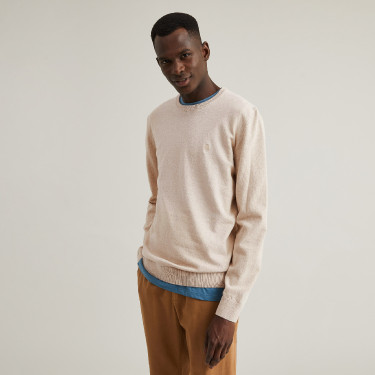 Sand sweater in organic cotton & recycled cotton