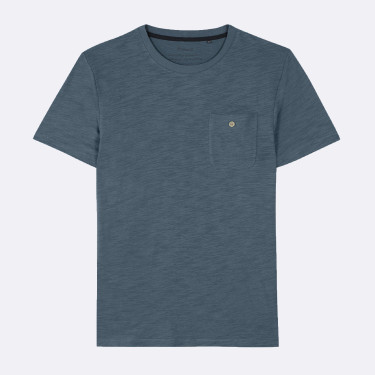 Blue t-shirt in cotton