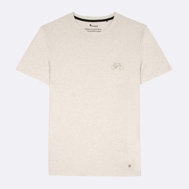 Beige t-shirt in recycled cotton