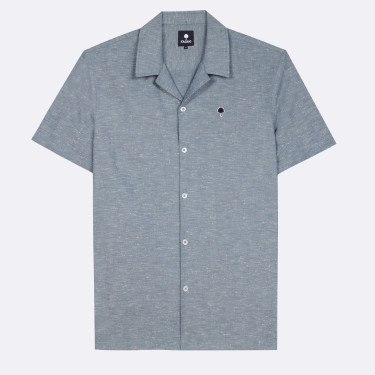 Blue shirt in organic cotton