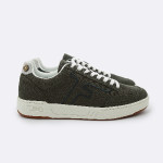 Dark Green sneakers in recycled cotton & nettle