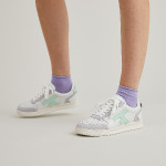 White & Mint sneakers in leather