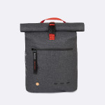 Grey & Terracotta backpack in recycled polyester