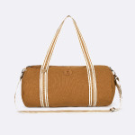 Camel duffle bag in recycled cotton