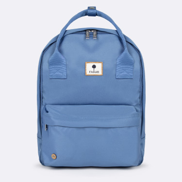 Blue backpack in recycled polyester