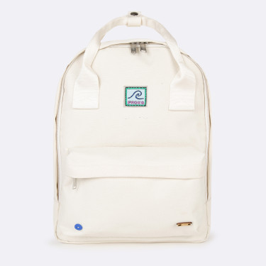 Ecru backpack in recycled polyester
