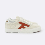 Ecru & Terracotta tennis shoes in recycled cotton