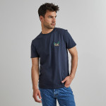 T-shirt en coton recyclé marine