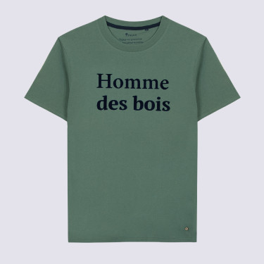 T-shirt en coton recyclé vert foncé