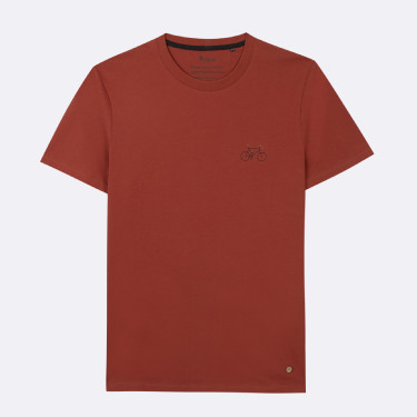 T-shirt en coton recyclé rouge