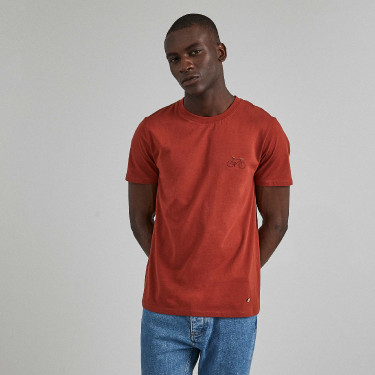 T-shirt en coton recyclé rouge