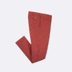 Pantalon en coton bio et coton recyclé rouge