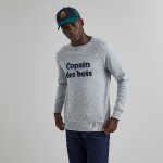 Grey Sweatshirt in cotton & recycled polyester