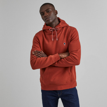 Sweatshirt en coton & polyester recyclé rouge