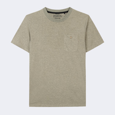 T-shirt en coton ecotec & polyester ecotec beige chiné