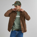 Dark Brown Jacket in recycled cotton
