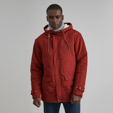 Old Red Raincoat in recycled polyester