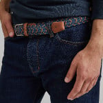 Navy, Old Red Belt in recycled polyester & spandex
