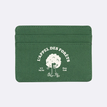 Dark Green Card Holder in recycled polyester