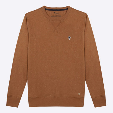Cognac Sweatshirt in cotton & recycled polyester