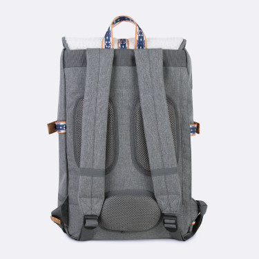 Grey urban bag recycled polyester Commuter - FAGUO