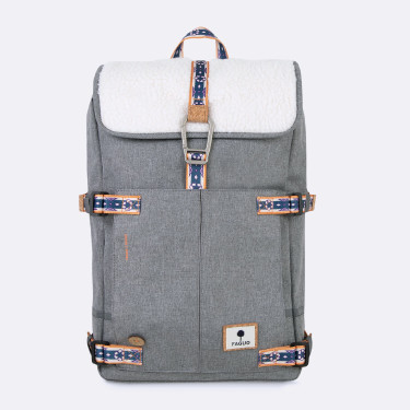 Grey urban bag recycled polyester Commuter - FAGUO