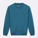 Sweatshirt en coton recyclé bleu canard