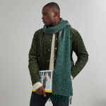 Écharpe en laine vert & gris - modèle Scarf