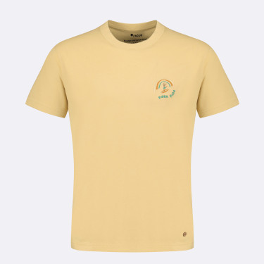 T-shirt col rond jaune Pura vida coton & coton recyclé Arcy FAGUO