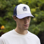 Lilac and navy cap in cotton and polyester - Cap model