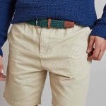 Navy and green belt in recycled polyester and elastane - Belt model