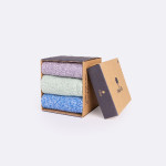 Chaussettes lila en coton et polyester recyclé - modèle Socks x3