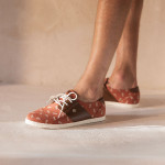 Terracotta and tawny tennis in recycled cotton - Cypress model