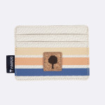 Ecru and multico wallet vegan in recycled polyester - Card holder model