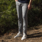 Medium grey melange jeans in cotton and recycled cotton - Denim model