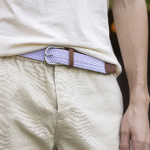 Lilac belt in recycled polyester and elastane - Belt model