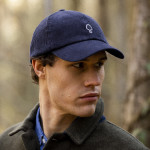 Washed navy cap