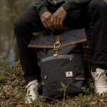 Dark grey melange backpack