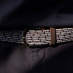 Navy blue & pink belt recycled polyester and elastane - model belt