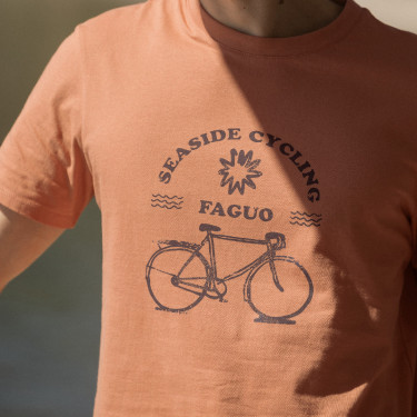 T-shirt terracotta vélo