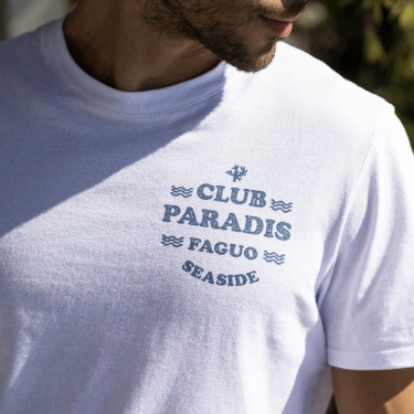 T-shirt blanc club paradis