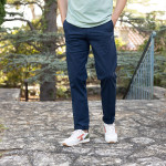 Light navy chinos fitted cut